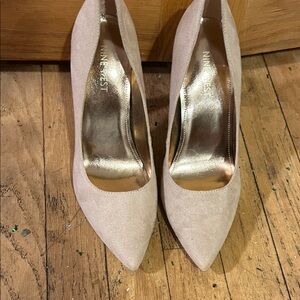 Nine West Taupe Suede Heels